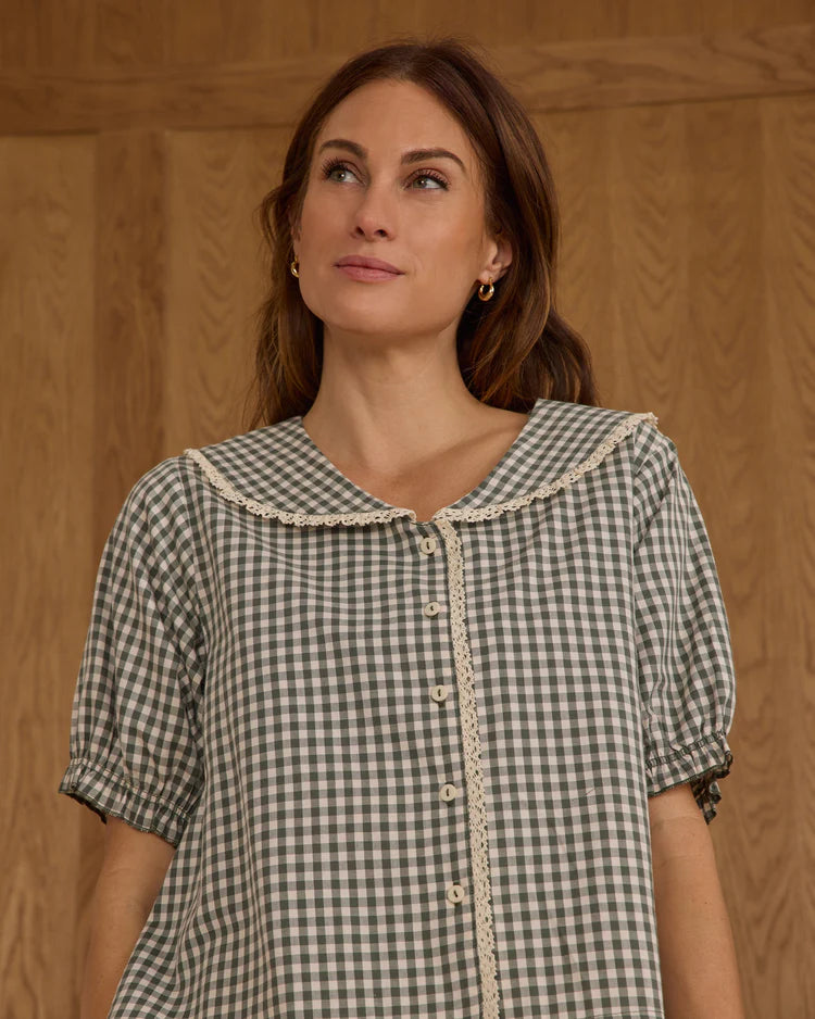 Ruffle Pajamas | Evergreen Gingham | Rylee & Cru