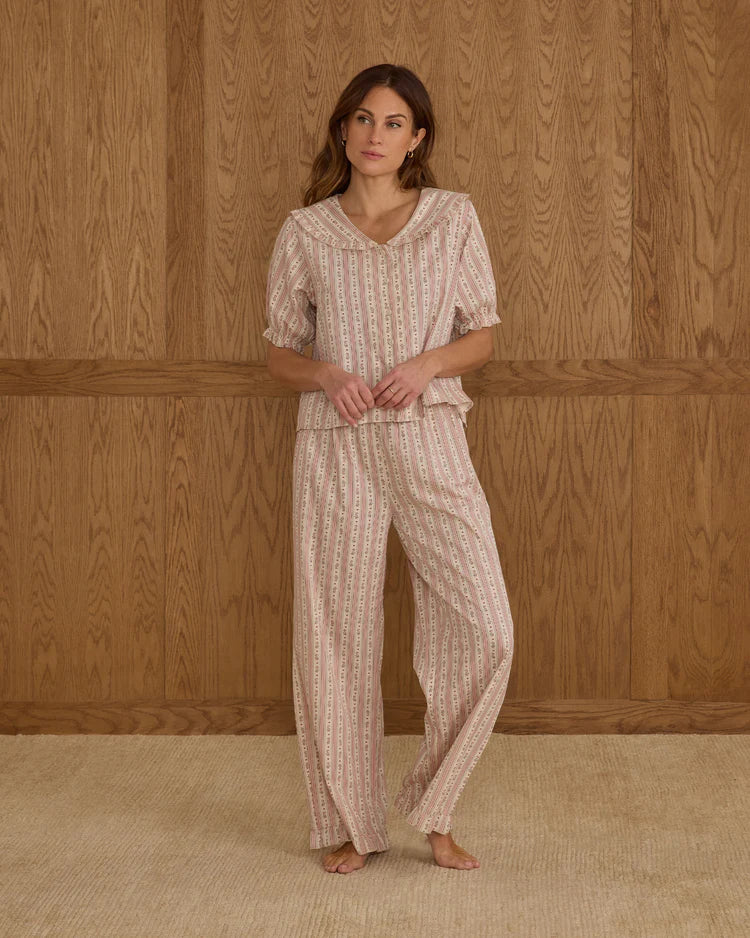 Ruffle Pajamas | Candy Cane Stripe | Rylee & Cru