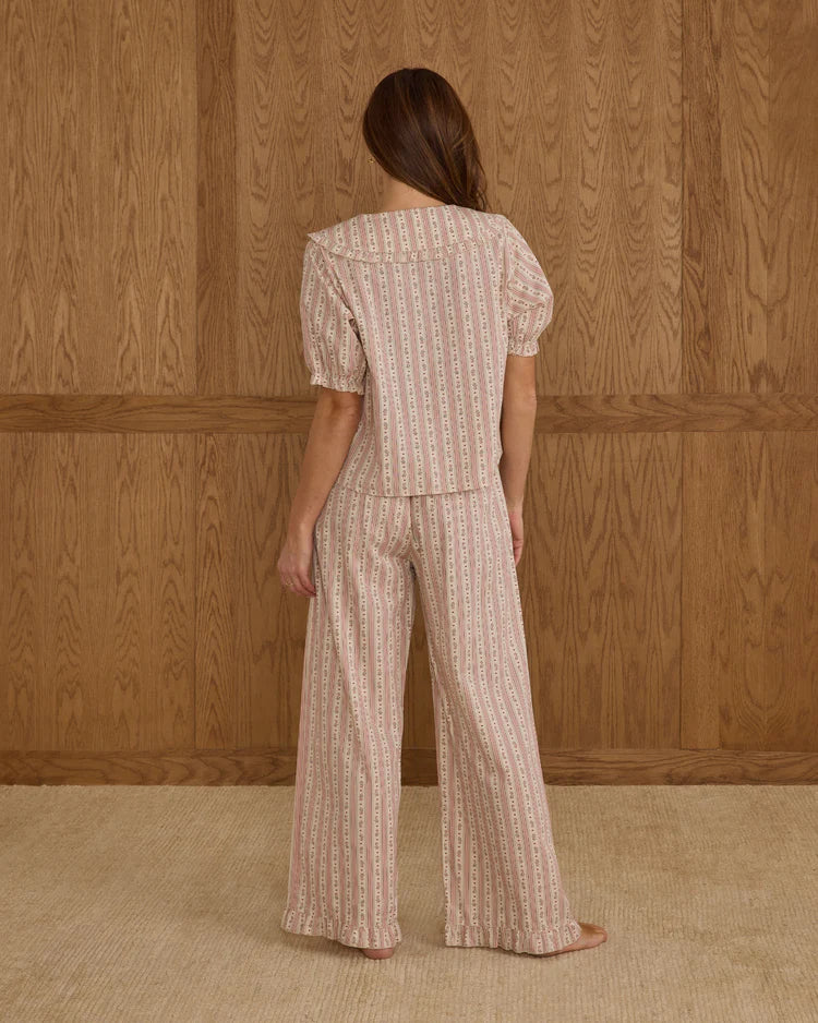 Ruffle Pajamas | Candy Cane Stripe | Rylee & Cru