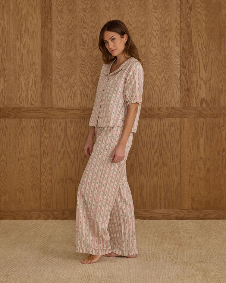 Ruffle Pajamas | Candy Cane Stripe | Rylee & Cru