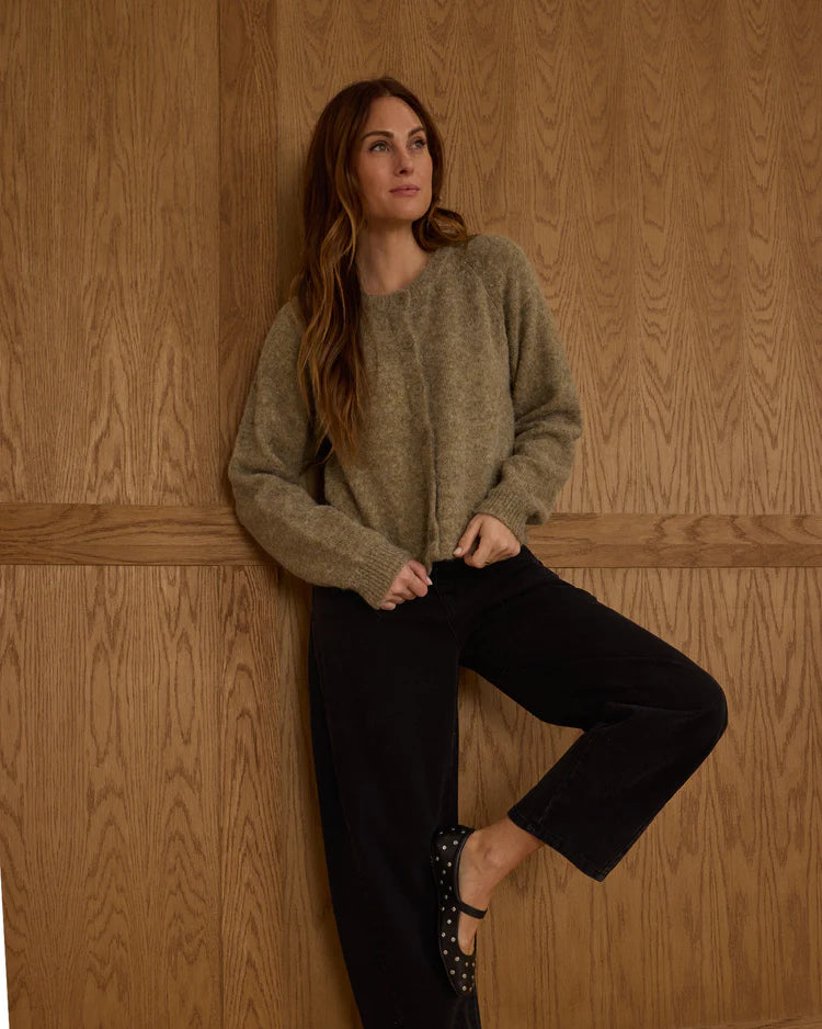 Fuzzy Cardigan | Evergreen | Rylee & Cru