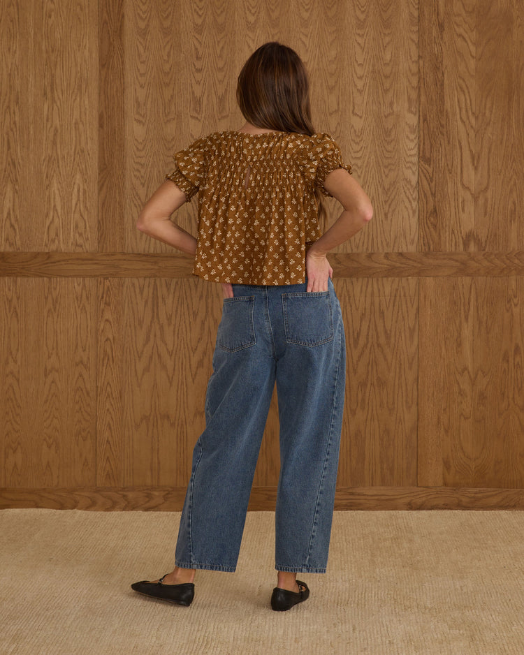 Barrel Pant | Indigo Denim | Rylee & Cru