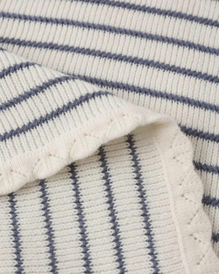 Knit Vest | Marine Stripe | Rylee & Cru