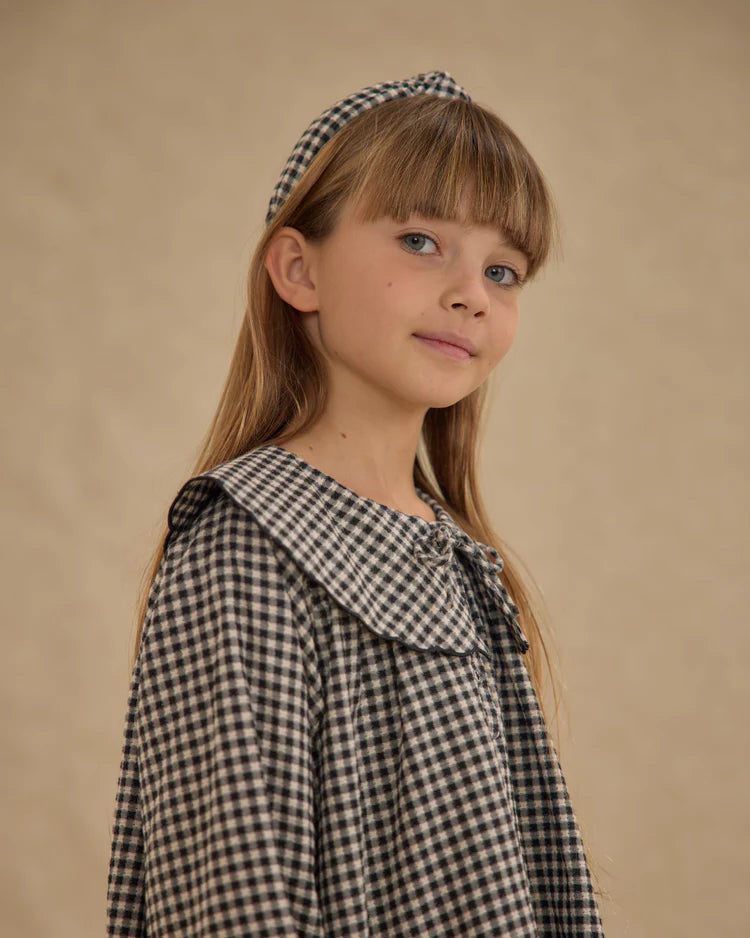 Knotted Headband | Black Gingham | Rylee & Cru