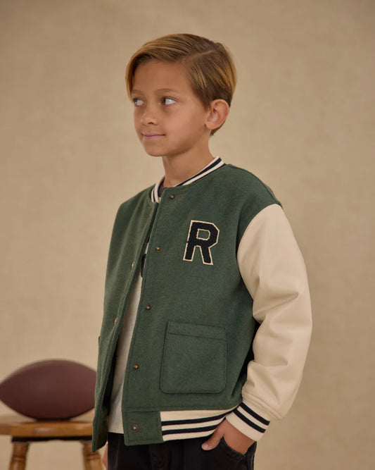 Varsity Jacket | Green | Rylee & Cru