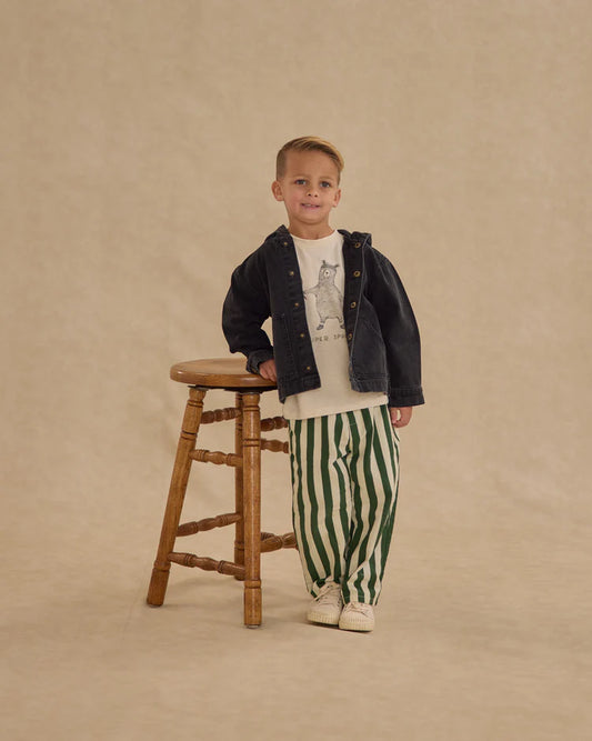 Baggy Pant | Green Stripe | Rylee & Cru