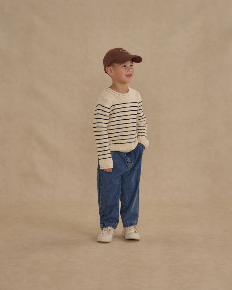 Jacques Sweater | Black Stripe | Rylee & Cru