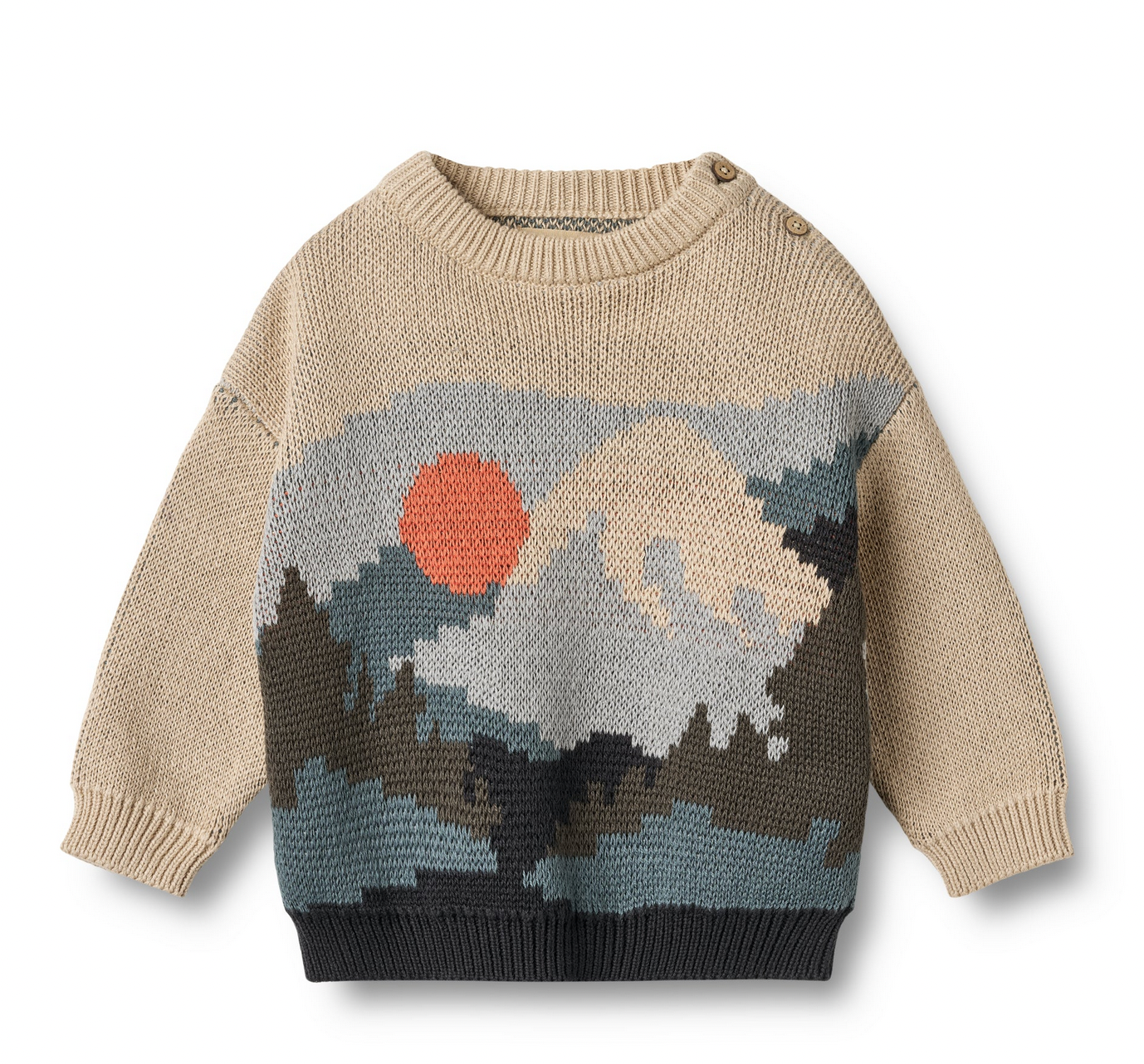 Jaquard Pullover William | Warm Sand | Wheat Clothing