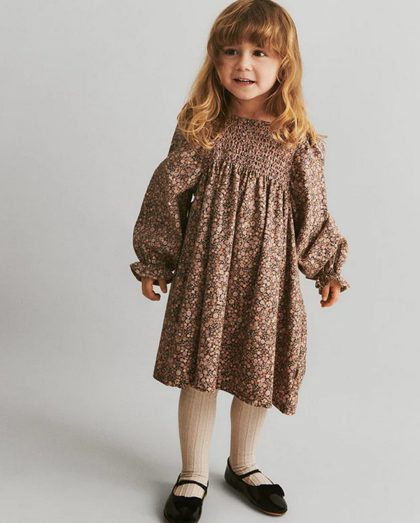 Long Sleeve Bella Dress | Black Sea Garden | Wheat Clothing