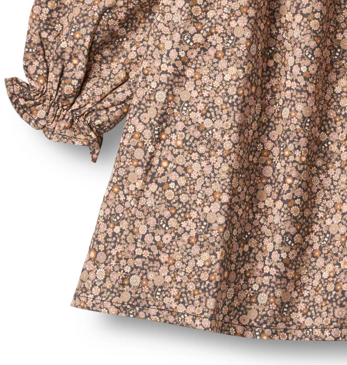 Long Sleeve Bella Dress | Black Sea Garden | Wheat Clothing