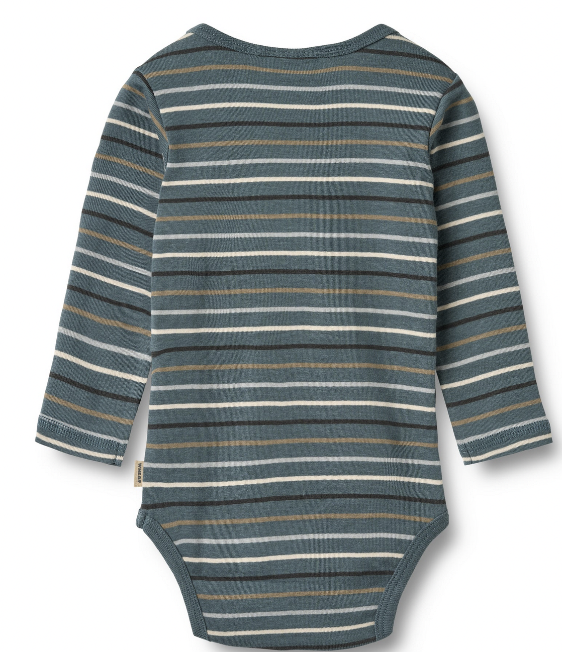Long Sleeve Bodysuit Freddie | Blue Multi Stripe | Wheat Clothing