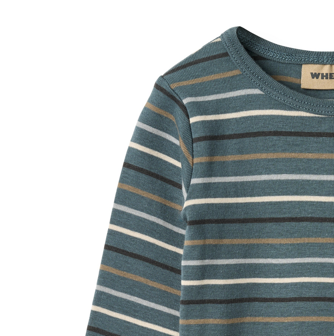 Long Sleeve Bodysuit Freddie | Blue Multi Stripe | Wheat Clothing