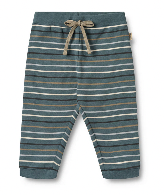 Jersey Pants Leo | Blue Multi Stripe | Wheat Clothing