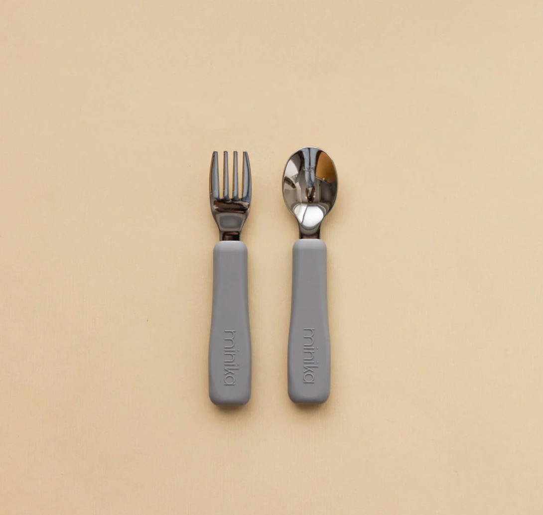 Metal Fork and Spoon Set