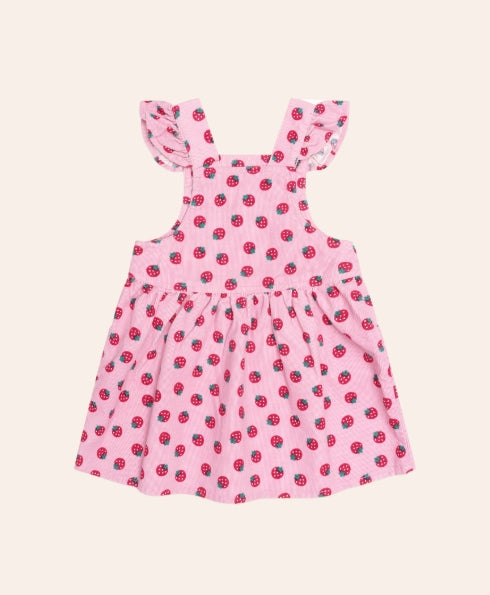 Pinafore Dress | Strawberry | Hux Baby