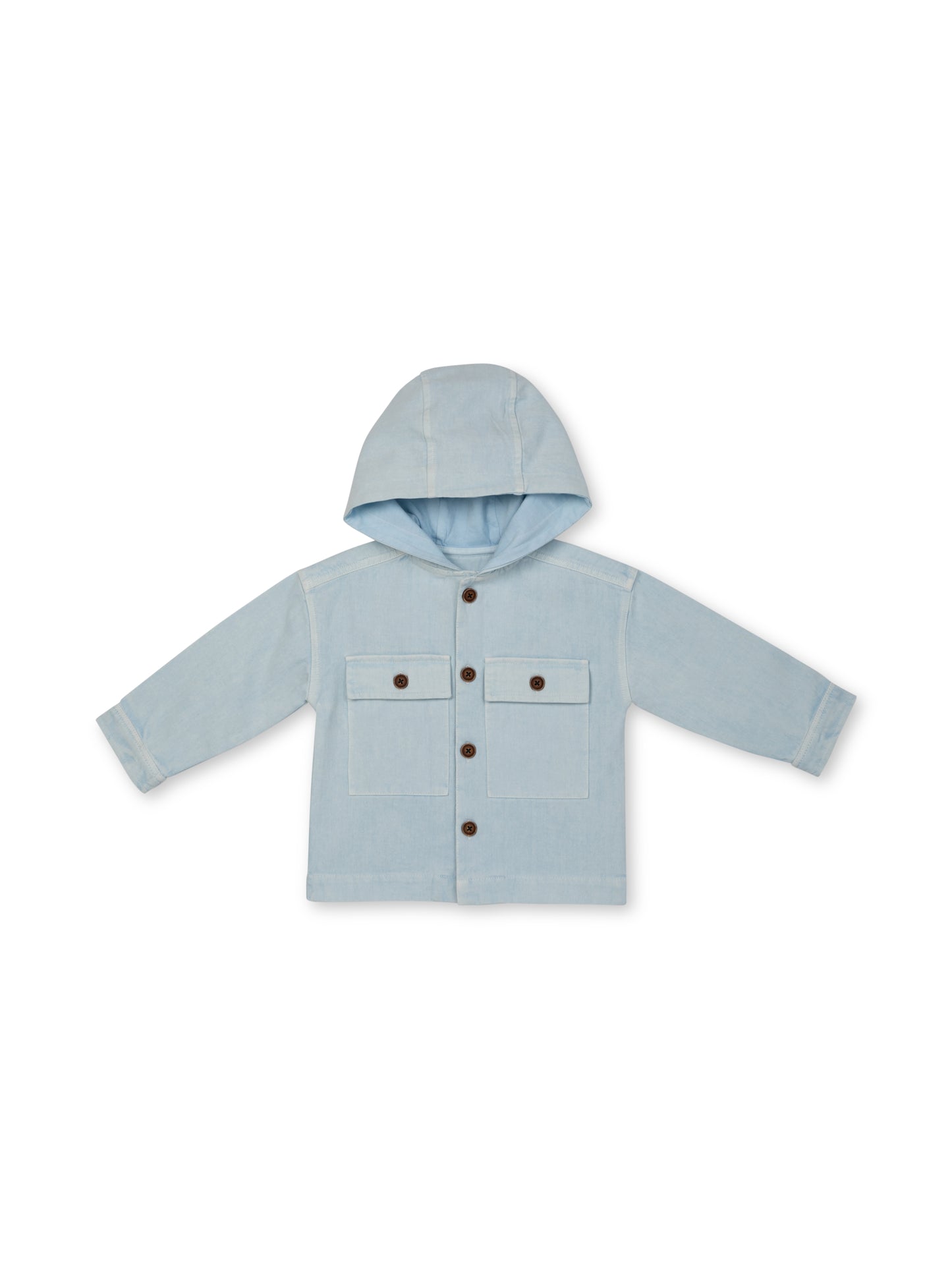 Hooded Jacket | Light Blue | Rise Little Earthlings