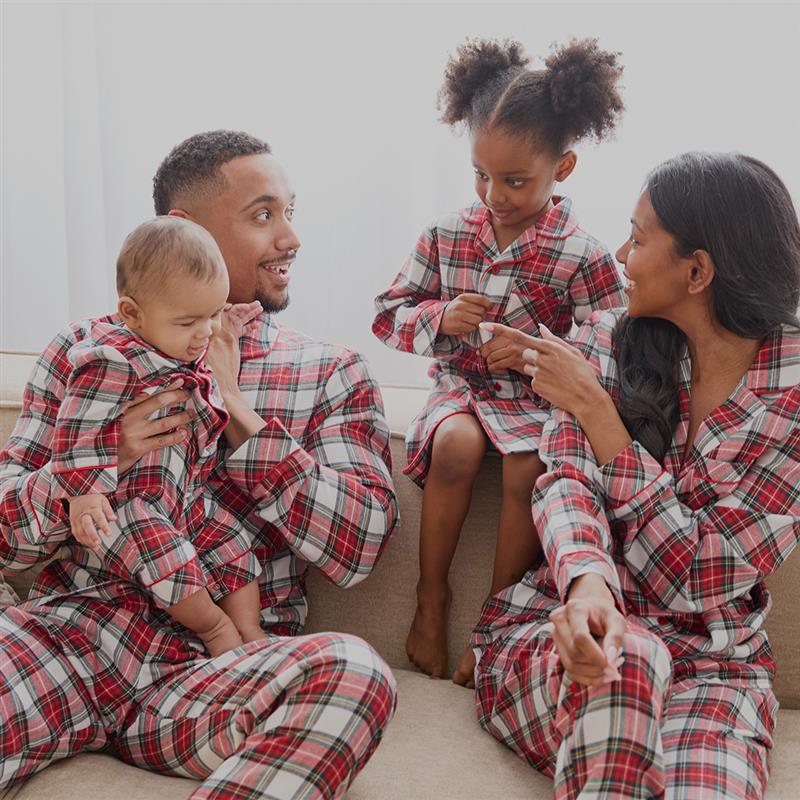 Flannel Sleeper | Red Tartan Plaid | Petit Lem