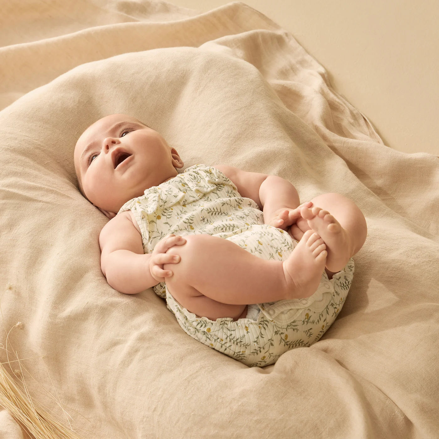 Lemon Leaf Organic Playsuit | Wilson + Frenchy