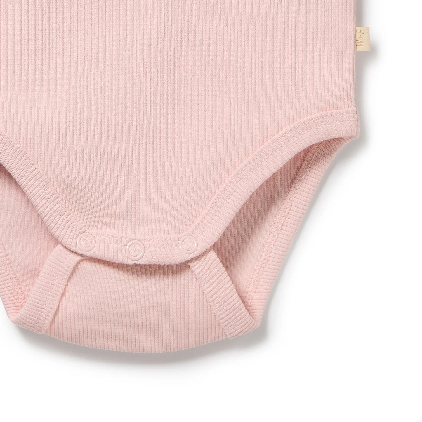 Organic Ribbed Longsleeve Bodysuit | Strawberry | Wilson & Frenchy