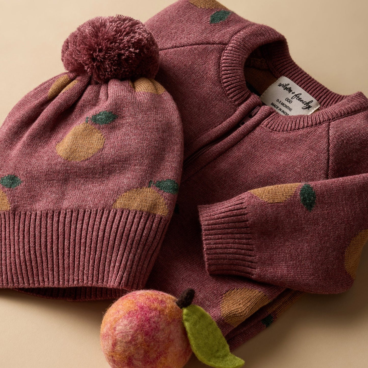 Organic Knitted Jacquard Growsuit | Clementine | Wilson & Frenchy