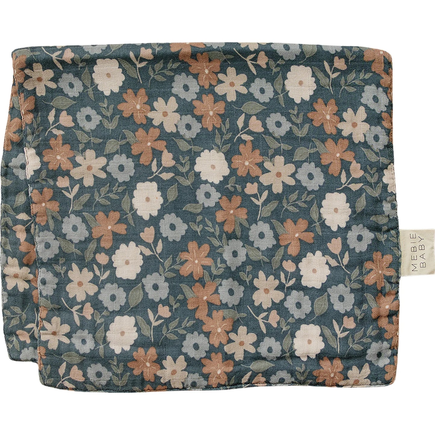 Midnight Floral Muslin Burp Cloth | Mebie Baby