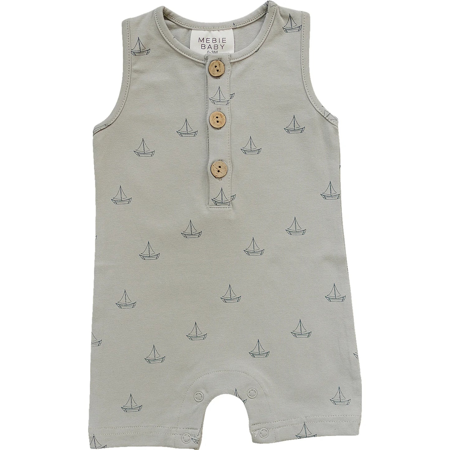 Sail Boat Short Romper | Mebie Baby
