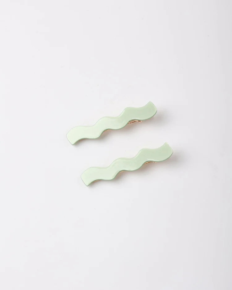 Wavy Clip Set | Sage, Natural | Rylee & Cru