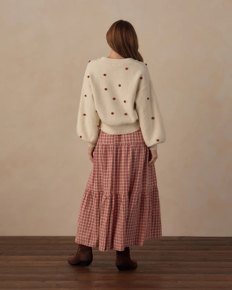 Women's Boxy Crop Cardigan | Ruby Bobble | Rylee & Cru
