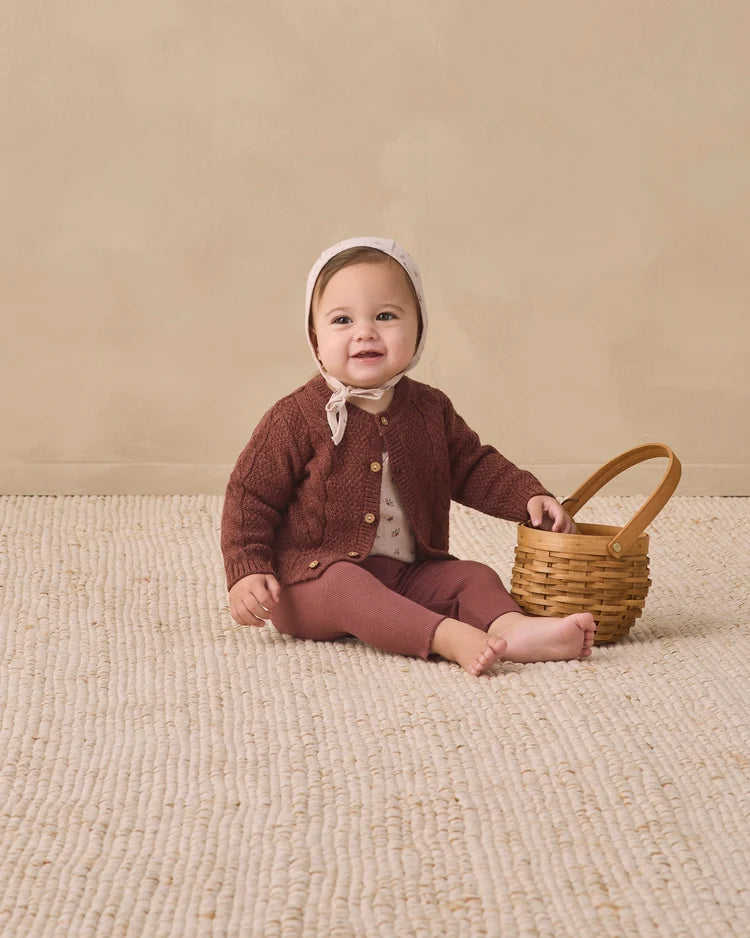 Knit Cardigan | Black Cherry | Quincy Mae