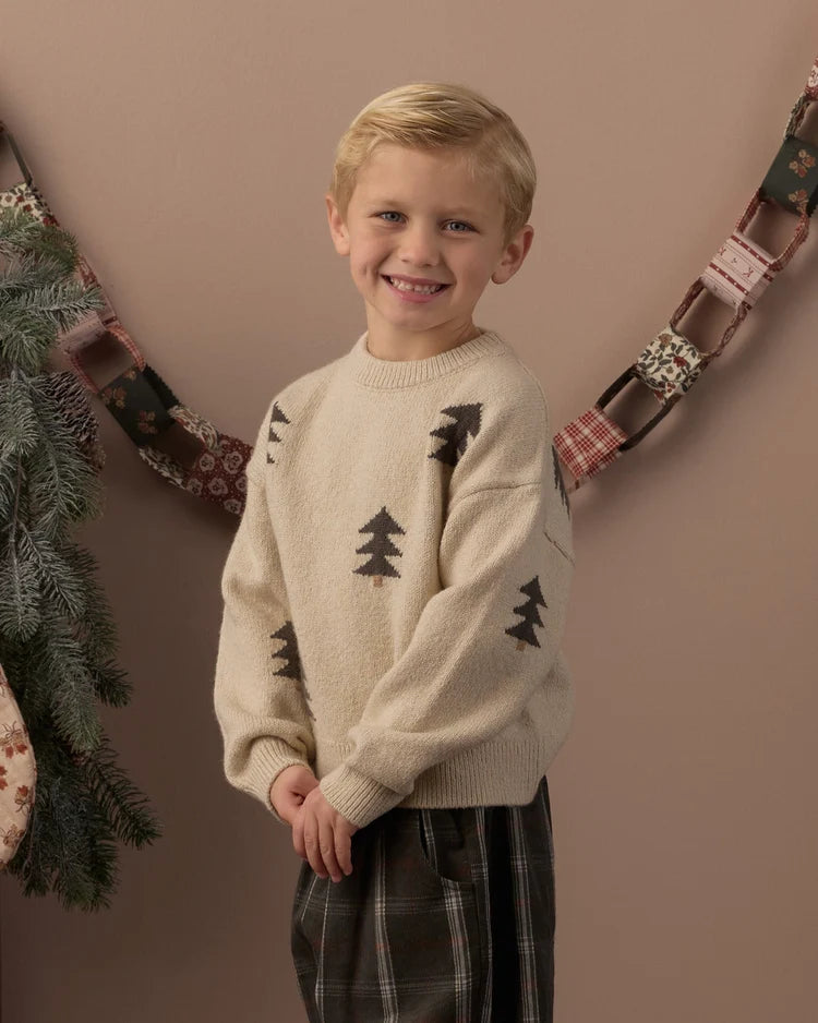 Aspen Sweater | Tree Jacquard | Rylee & Cru