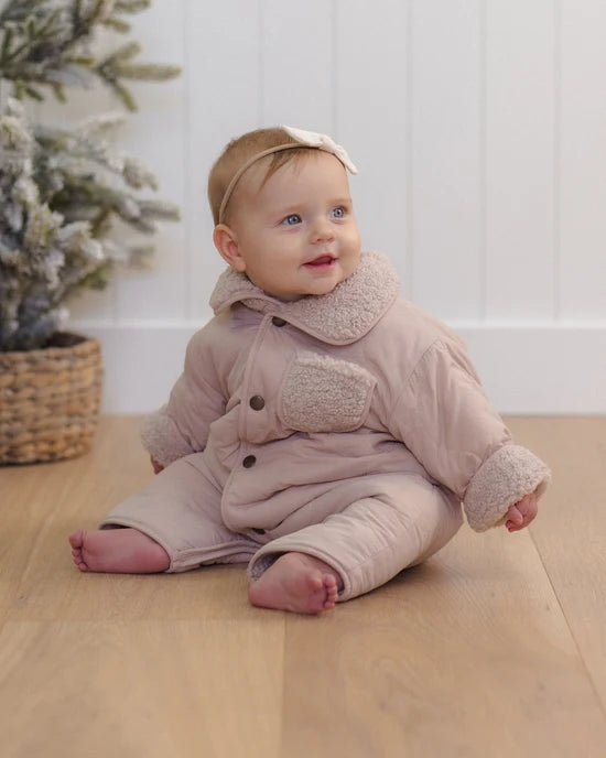 Shearling Jumpsuit | Rose Water | Quincy Mae