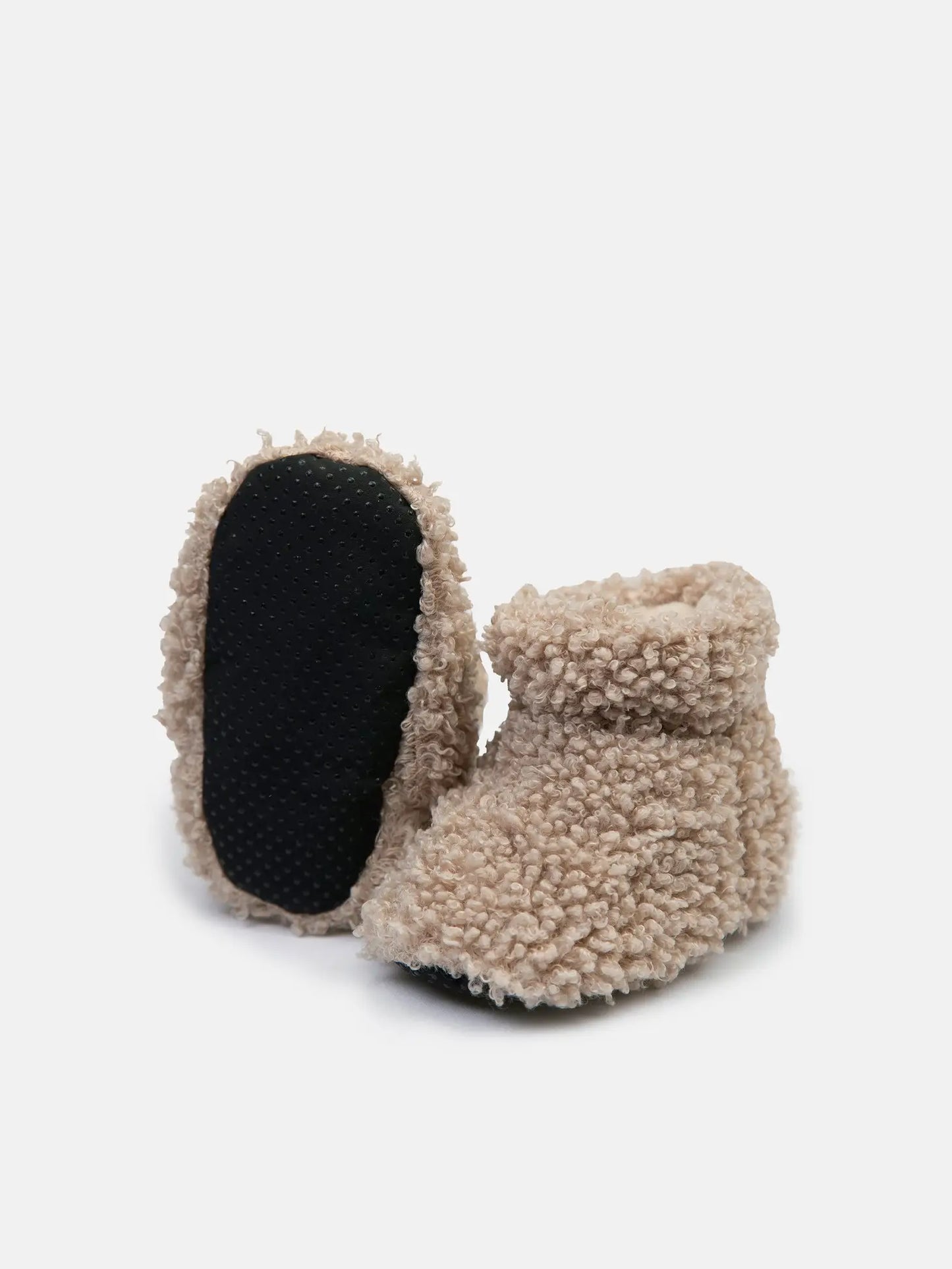 Baby Booties - Teddy - Oatmeal