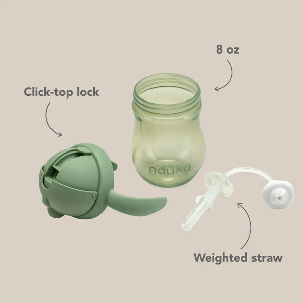 Non-Spill Weighted Straw Cup 8 oz | noüka | Soft Blush