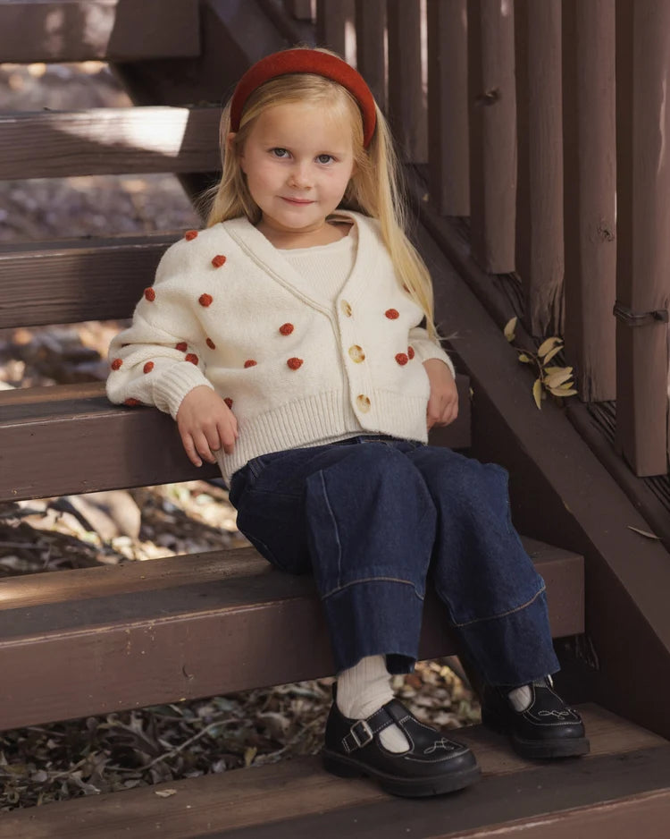 Boxy Crop Cardigan | Ruby Bobble | Rylee & Cru