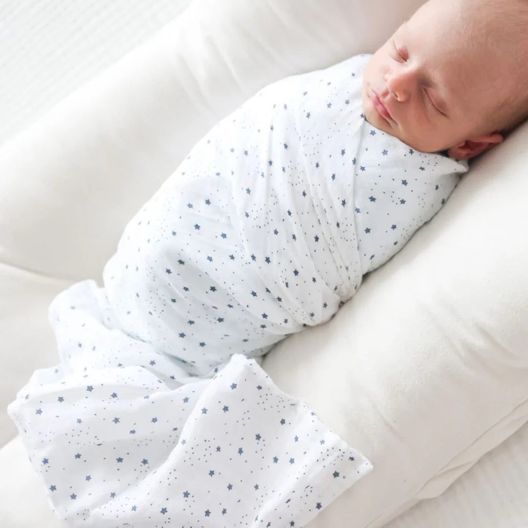 Cotton Swaddle 2 Pack | Puppy & Stars | Lulujo