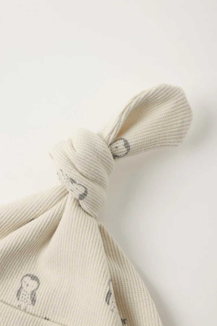 Knotted Baby Gown + Hat Set | Owls | Quincy Mae