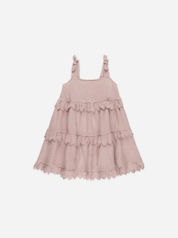 Ruffle Swing Dress| Mauve | Rylee & Cru