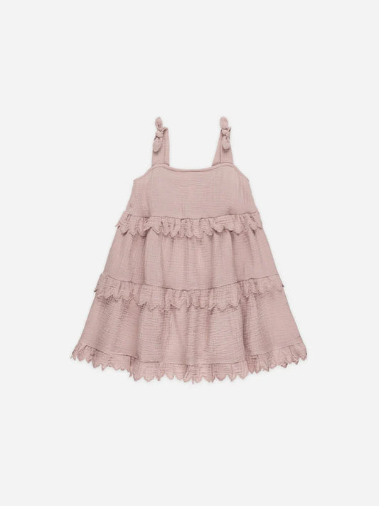 Ruffle Swing Dress| Mauve | Rylee & Cru