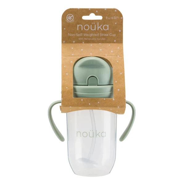 Non-Spill Weighted Straw Cup 9 oz | noüka | Moss