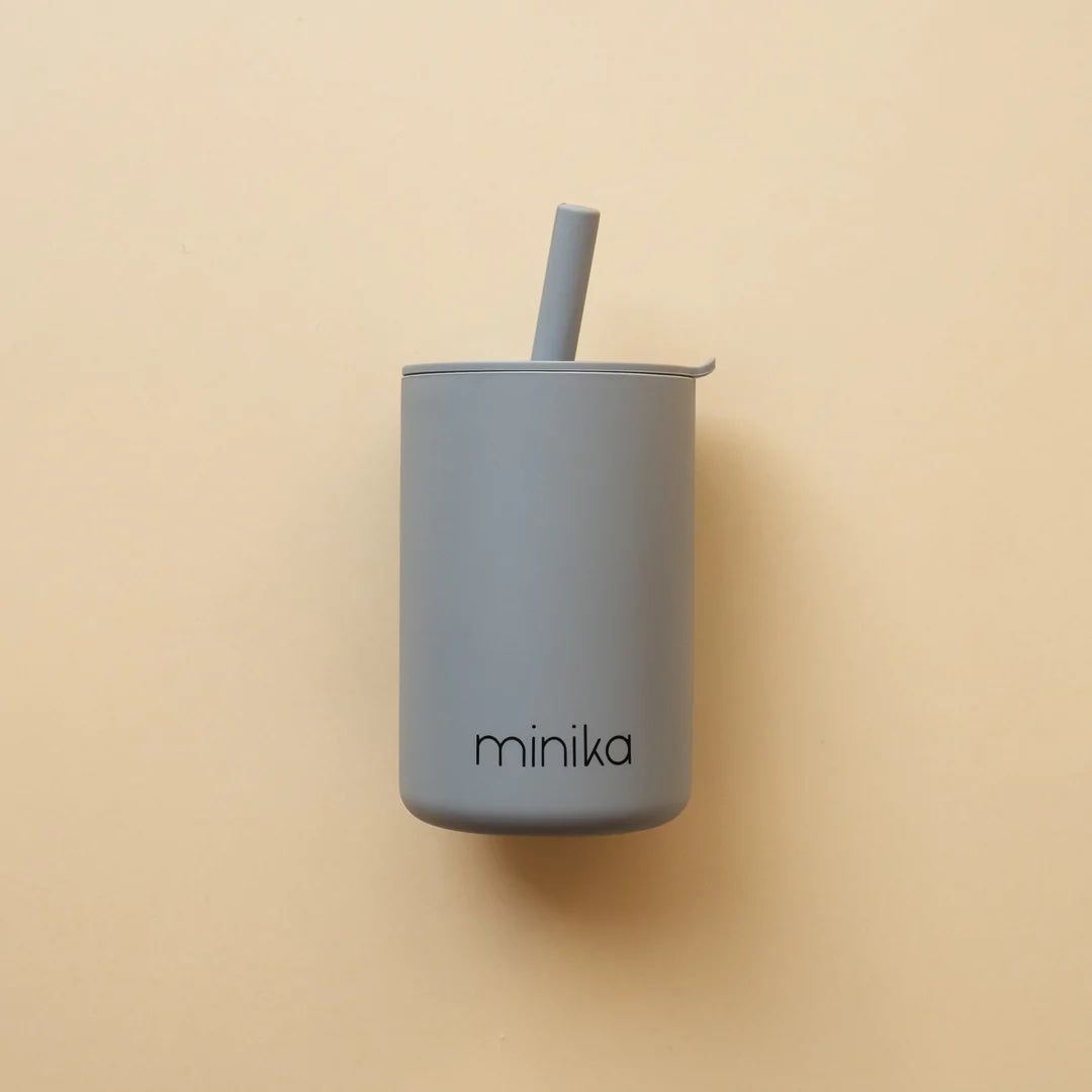 Silicone Straw Cup With Lid