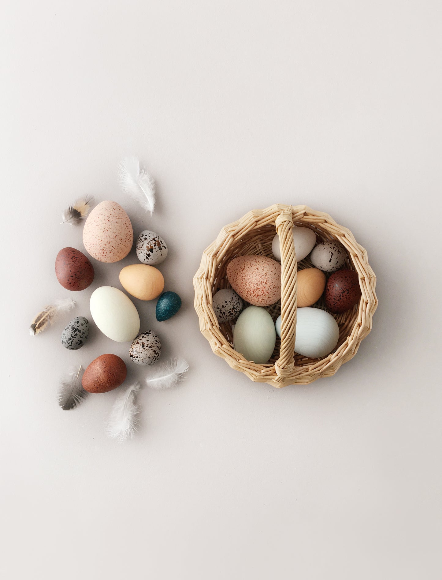 A Dozen Bird Eggs in a Basket