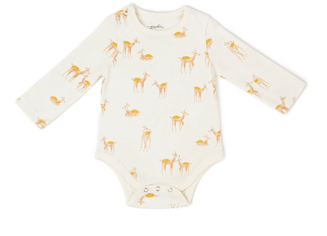 One-Piece Bodysuit | Pehr | Follow Me Deer