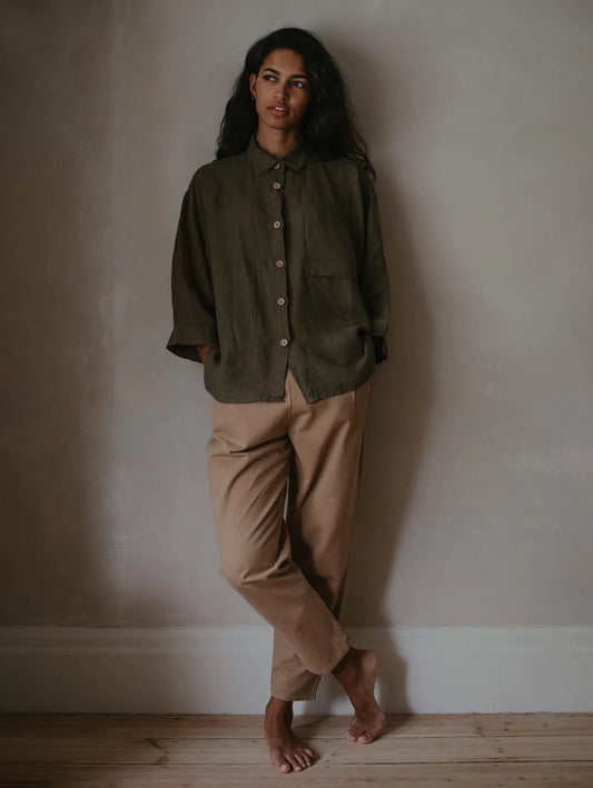 The Linen Shirt | Olive