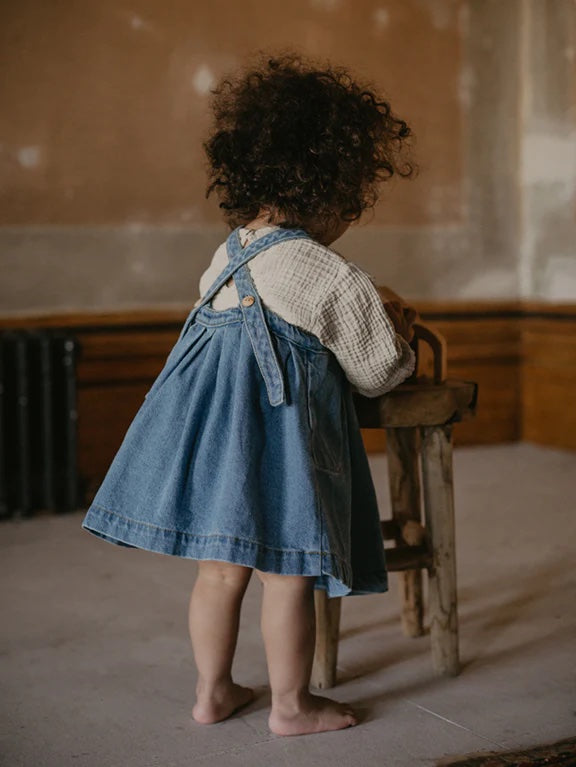 The Oversized Denim Pinafore- The Simple Folk