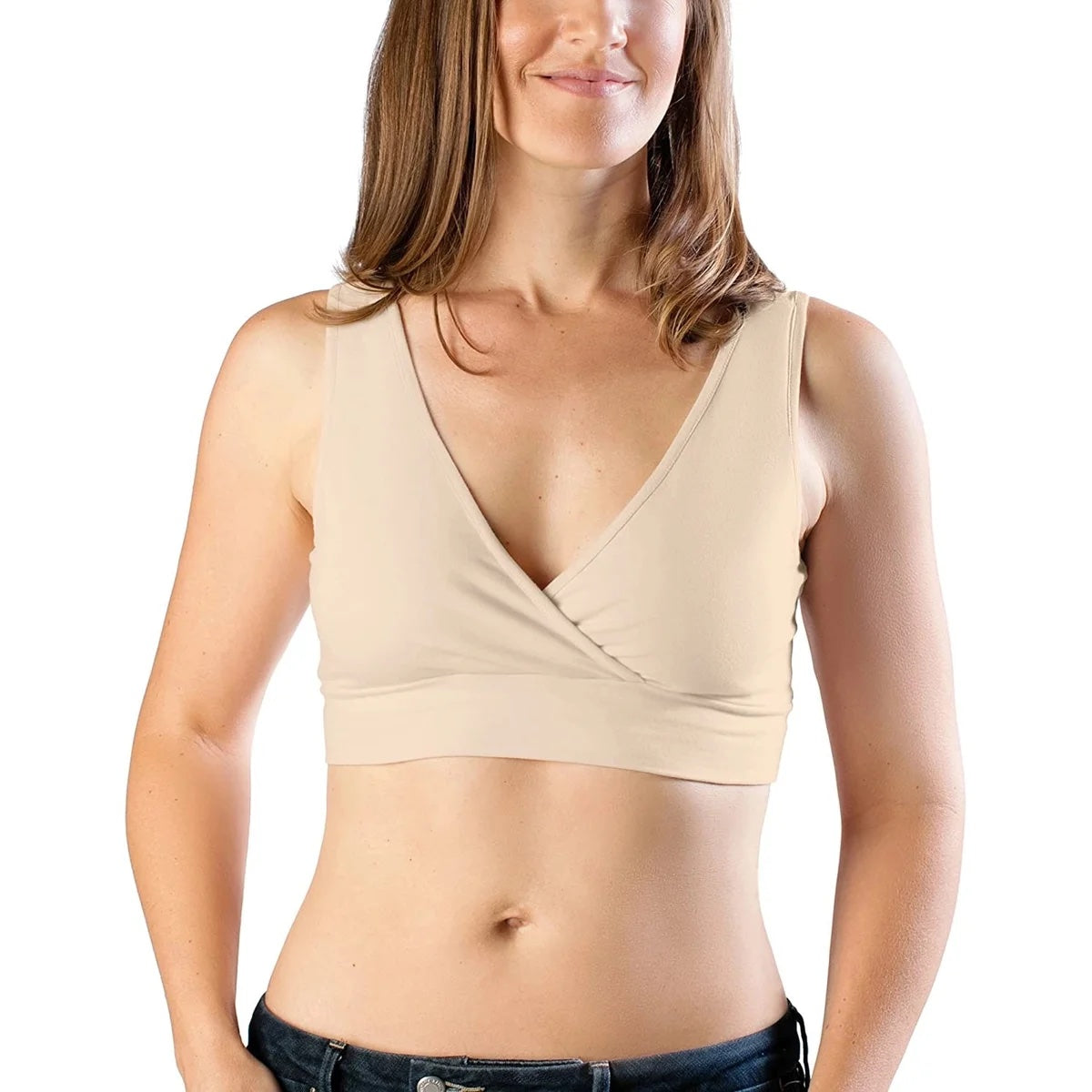 Organic Cotton Nursing & Sleep Bra | Beige