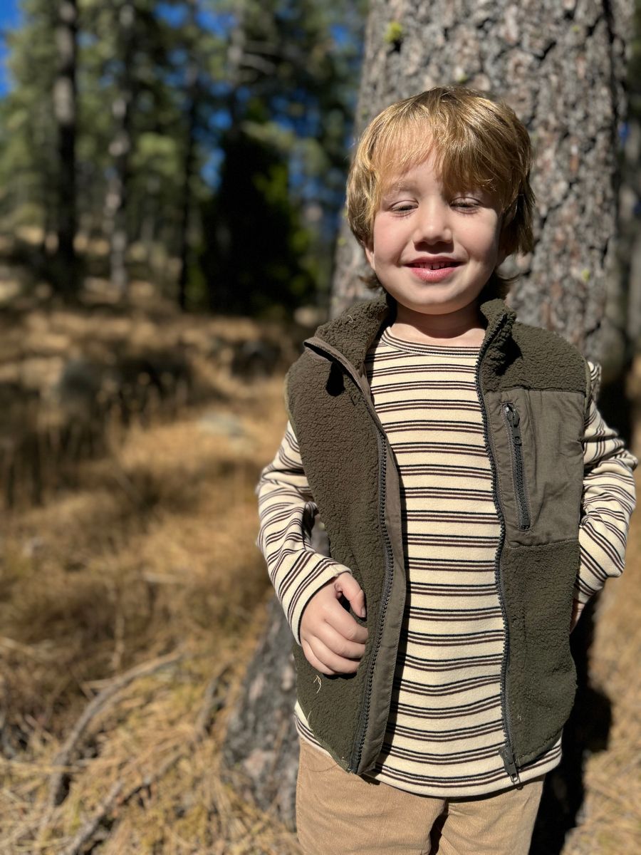 Gilt Sherpa Vest | Olive | Me & Henry