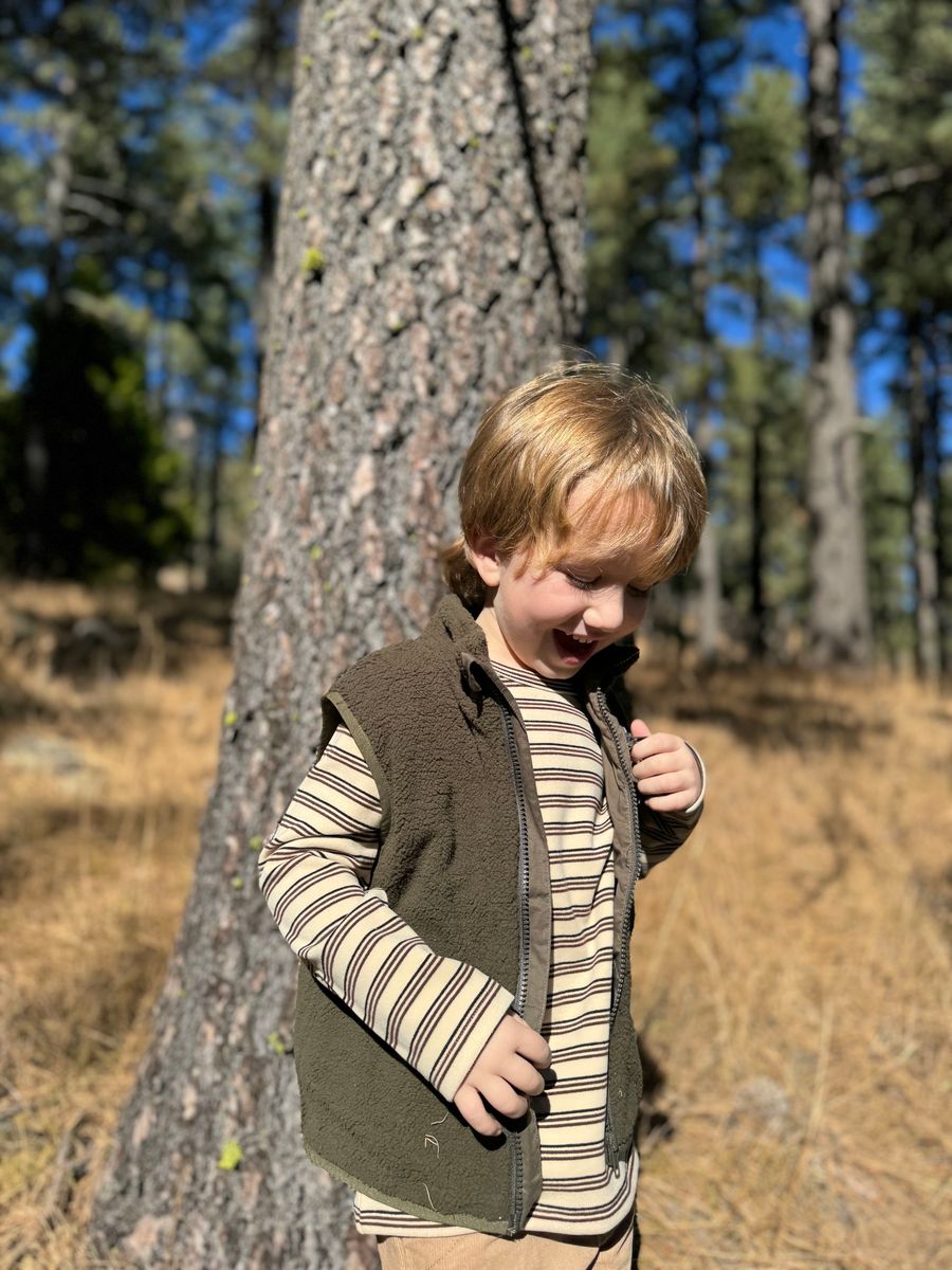 Gilt Sherpa Vest | Olive | Me & Henry