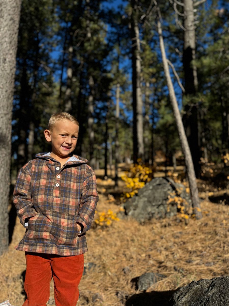 Rancho Jacket | Beige & Brown Plaid | Me & Henry