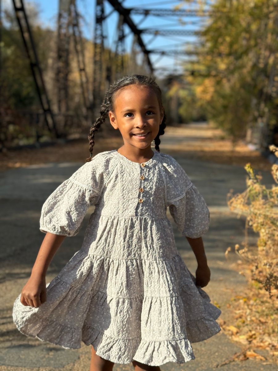 Sadie Dress | Taupe Eyelet | Vignette