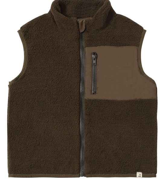 Gilt Sherpa Vest | Olive | Me & Henry